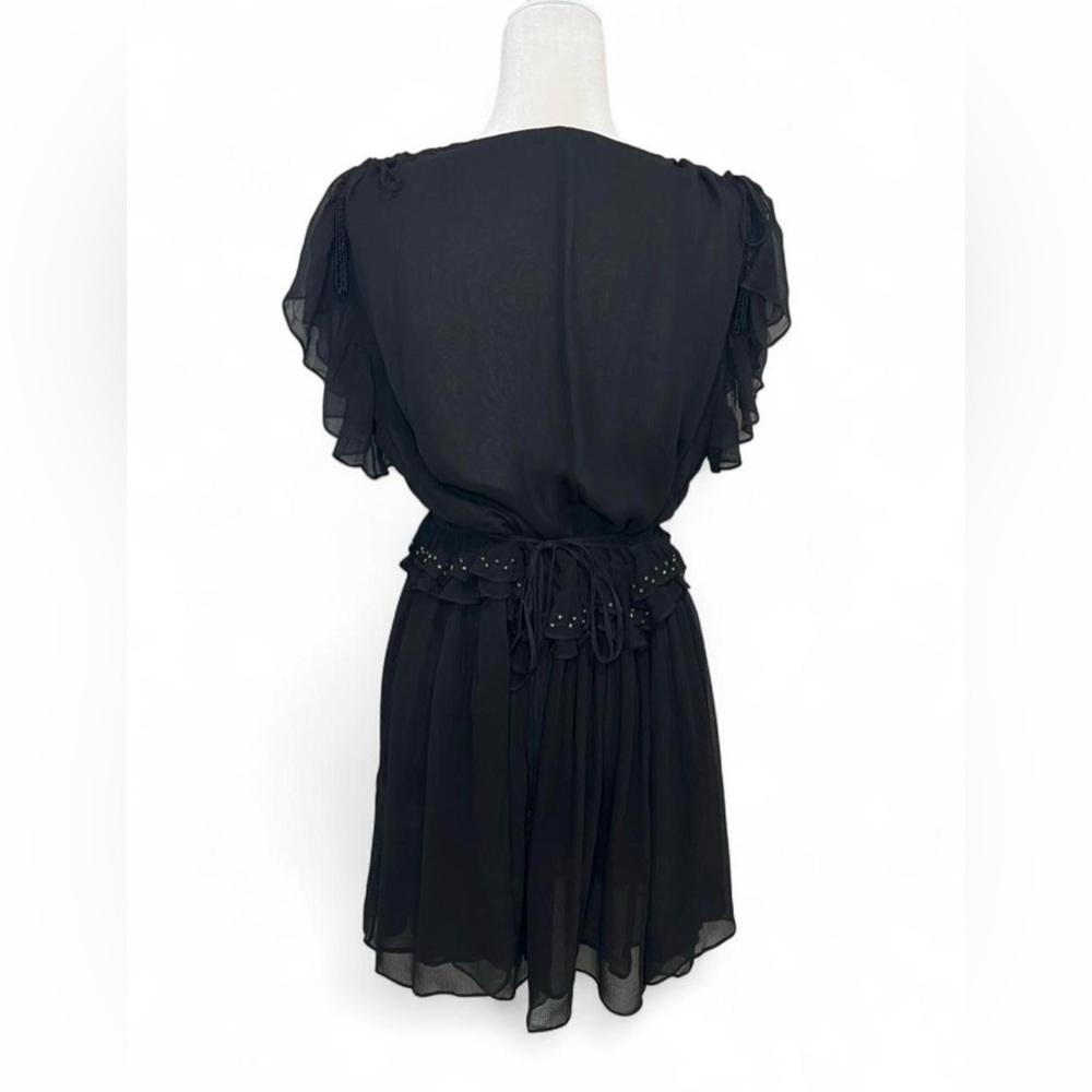 Secret mission Camille Flutter Sleeve Black Mini Dress - Picture 4 of 8